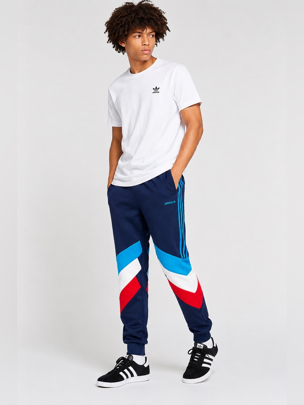 Adidas Originals Palmeston Track Pants Navy Colorblock Joggers Men’s Small